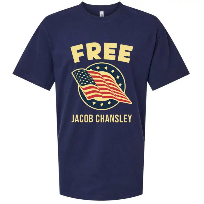 Free Jacob Chansley MAGA Conservative January 6 Sueded Cloud Jersey T-Shirt