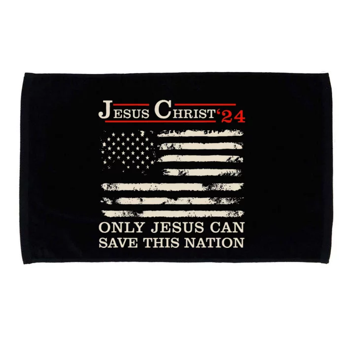 Funny Jesus Christ 24 Only Jesus Can Save This Nation Microfiber Hand Towel