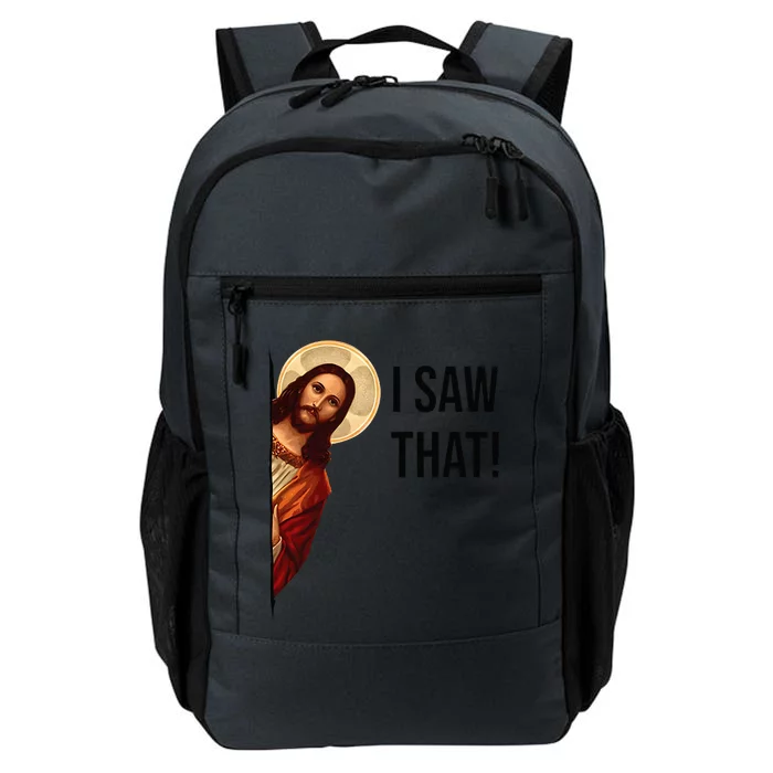 Funny Jesus Christ I Saw That Meme Religious Cool Retro God Daily Commute Backpack