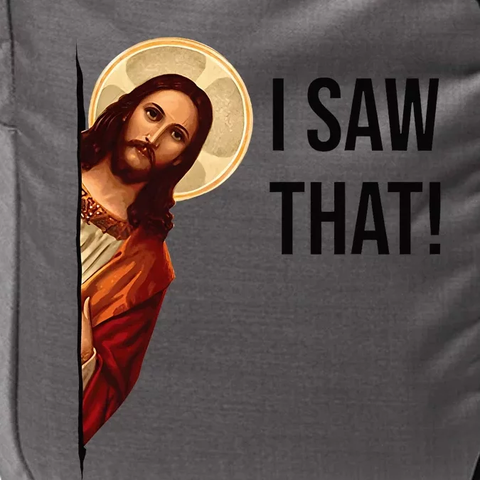 Funny Jesus Christ I Saw That Meme Religious Cool Retro God Impact Tech Backpack