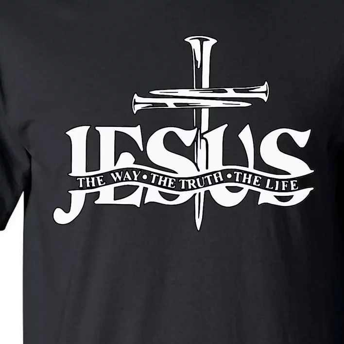 Floral Jesus Cross Don't Be Afraid Just Believe Tall T-Shirt