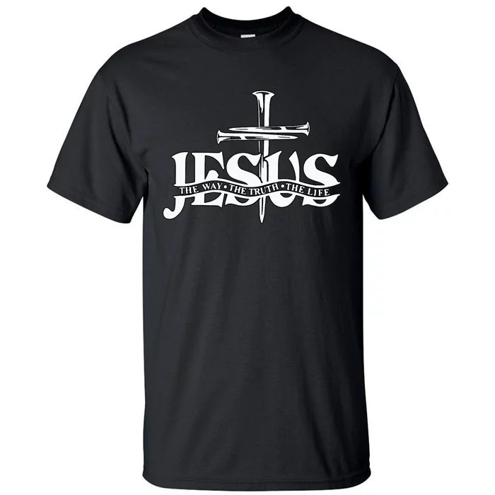 Floral Jesus Cross Don't Be Afraid Just Believe Tall T-Shirt