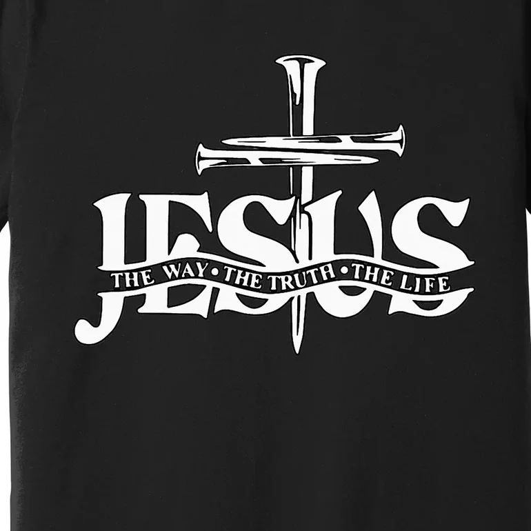 Floral Jesus Cross Don't Be Afraid Just Believe Premium T-Shirt