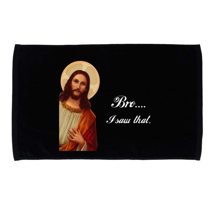 Funny Jesus Christ Bro I Saw That Meme For Awkward Moments Microfiber Hand Towel