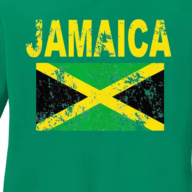 Flag Jamaica Cool Jamaican Flags Ladies Long Sleeve Shirt