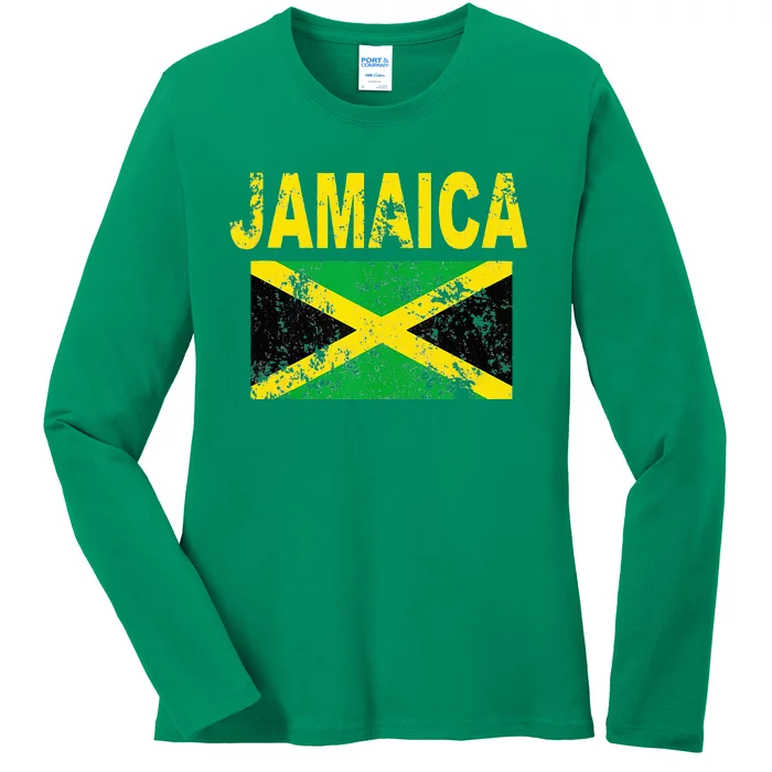 Flag Jamaica Cool Jamaican Flags Ladies Long Sleeve Shirt