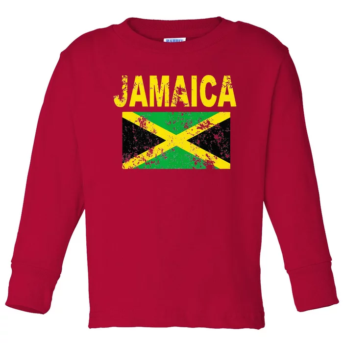 Flag Jamaica Cool Jamaican Flags Toddler Long Sleeve Shirt