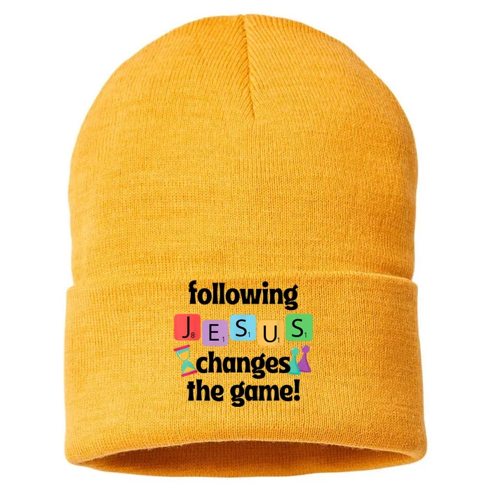 Following Jesus Changes The Game Vacation Bible School Crew Sustainable Knit Beanie