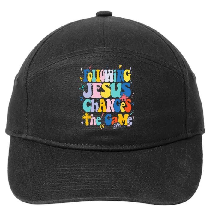 Following Jesus Changes The Game Crew Vacation Bible School 7-Panel Snapback Hat