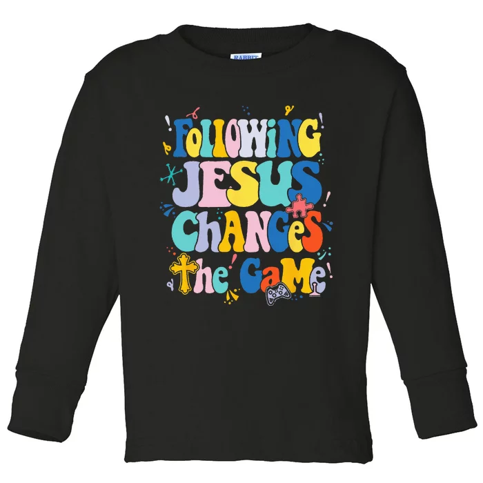 Following Jesus Changes The Game Crew Vacation Bible School Toddler Long Sleeve Shirt