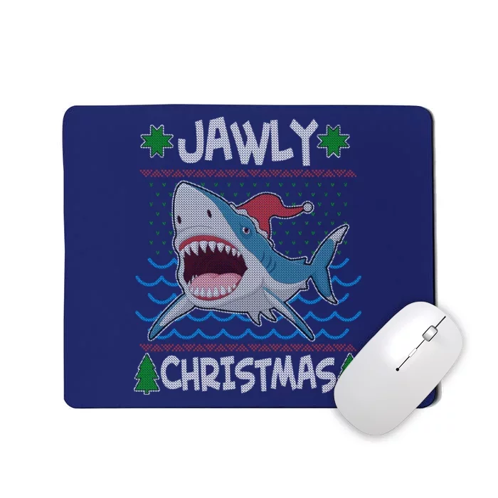 Funny Jawly Christmas Shark Ugly Christmas Sweater Mousepad