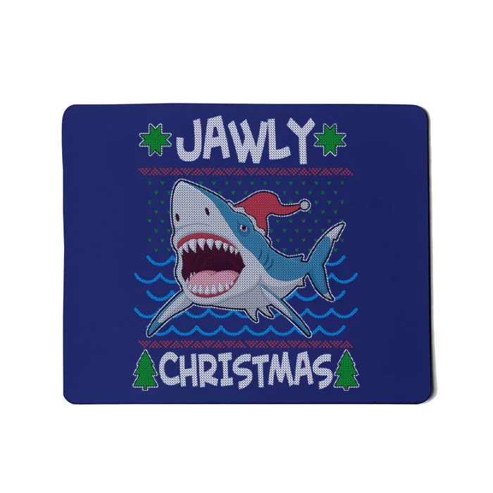 Funny Jawly Christmas Shark Ugly Christmas Sweater Mousepad