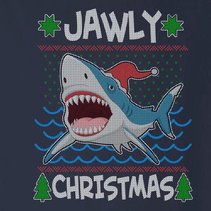 Funny Jawly Christmas Shark Ugly Christmas Sweater Toddler Long Sleeve Shirt