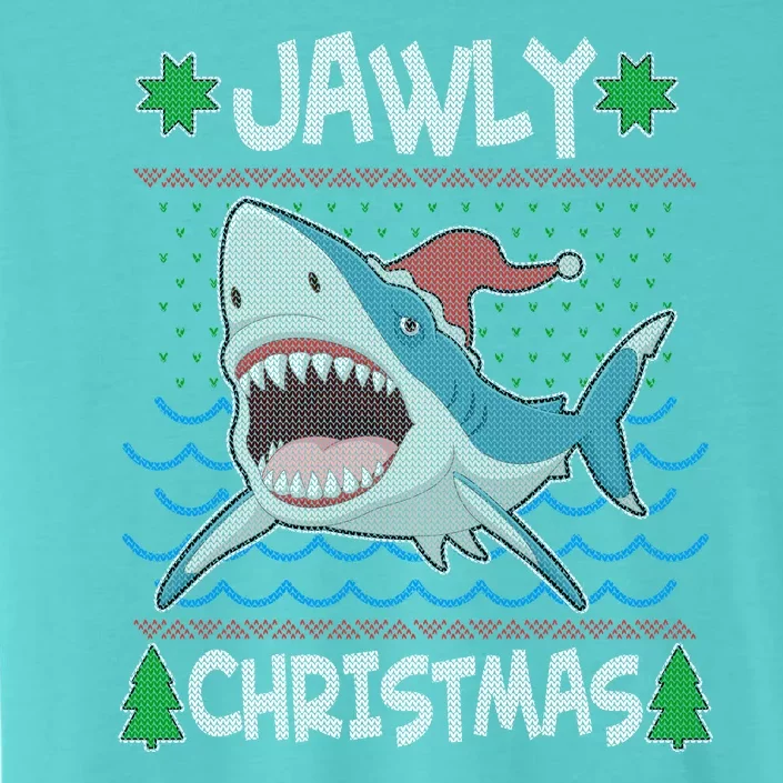 Funny Jawly Christmas Shark Ugly Christmas Sweater ChromaSoft Performance T-Shirt