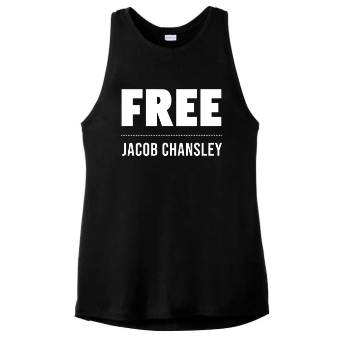 Free Jacob Chansley MAGA Conservative January 6 Ladies Tri-Blend Wicking Tank