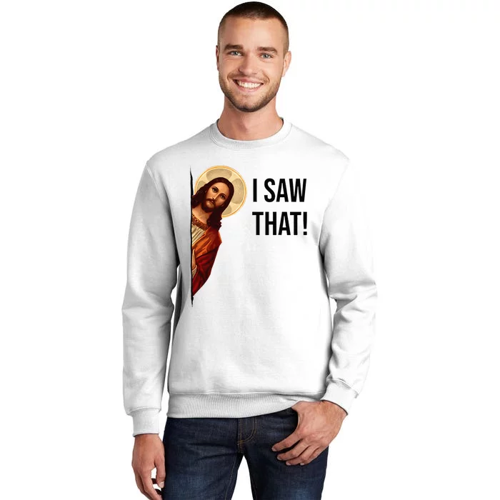 Funny Jesus Christ I Saw That Meme Religious Cool Retro God Sweatshirt