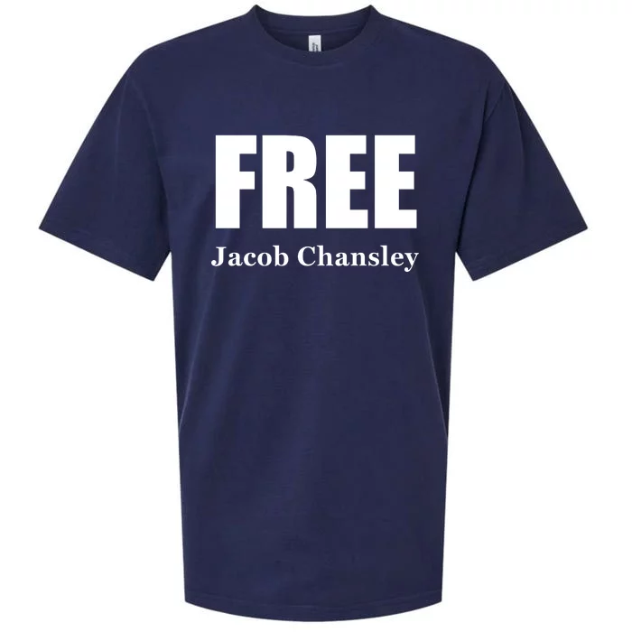 Free Jacob Chansley MAGA Conservative January 6 Sueded Cloud Jersey T-Shirt