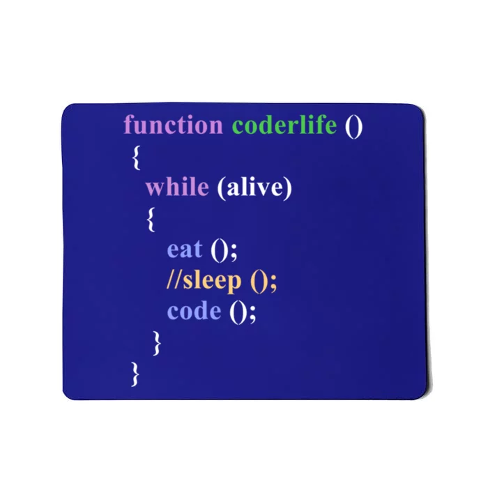 Funny Javascript Developer Programming Eat Sleep Code Repeat Gift Mousepad