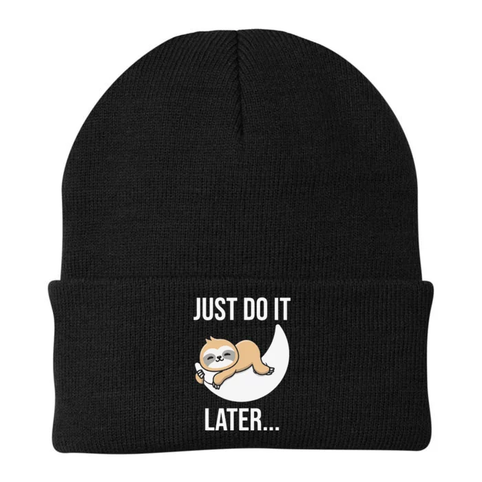 Funny Just Do It Later Sloth Knit Cap Winter Beanie