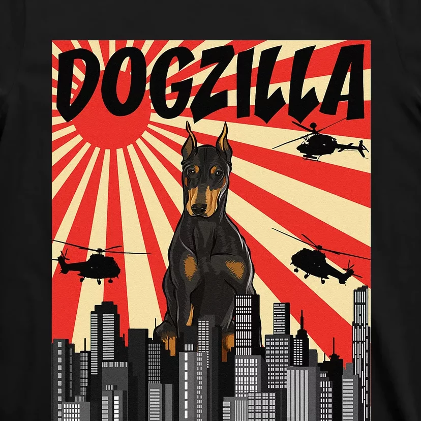 Funny Japanese Dogzilla Doberman Pinscher T-Shirt