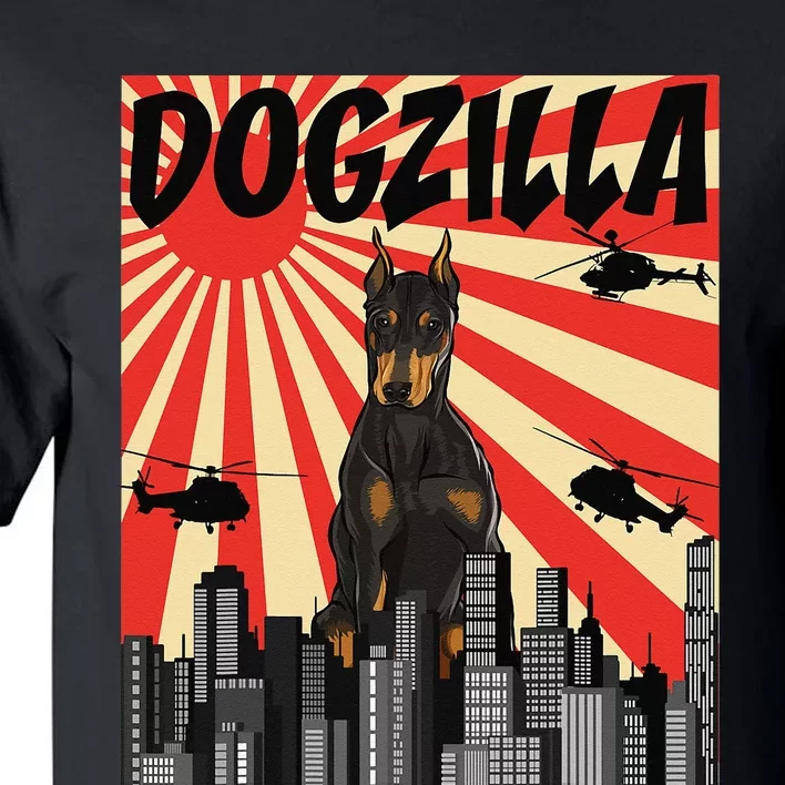 Funny Japanese Dogzilla Doberman Pinscher Tall T-Shirt