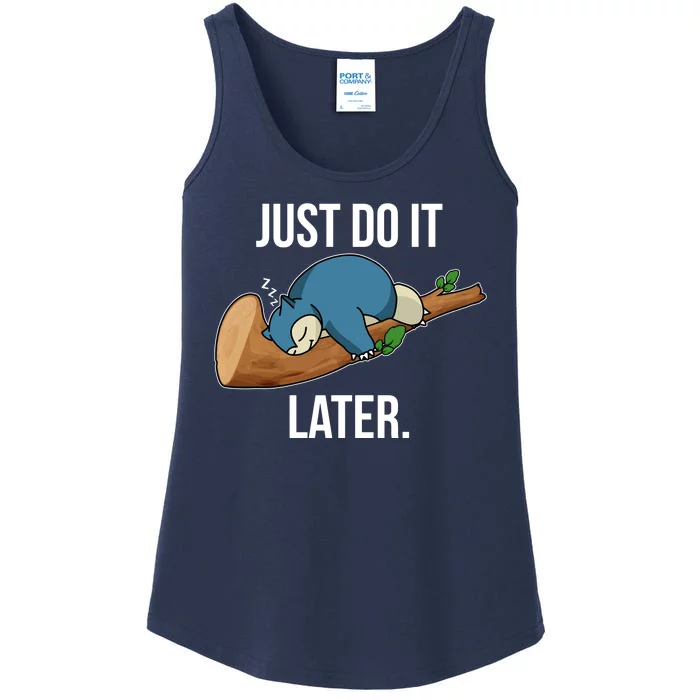 Funny Just Do It Later Ladies Essential Tank