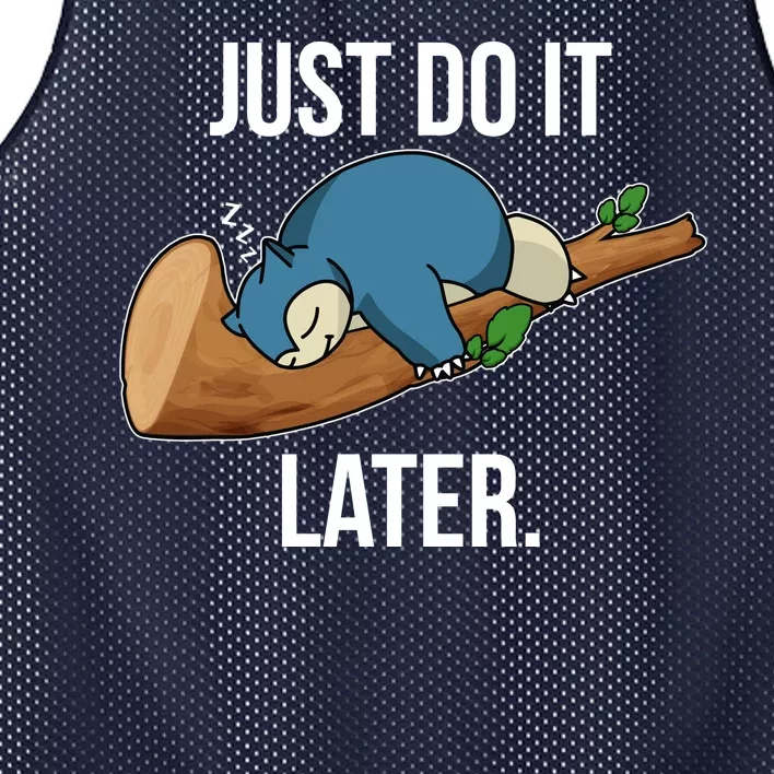 Funny Just Do It Later Mesh Reversible Basketball Jersey Tank