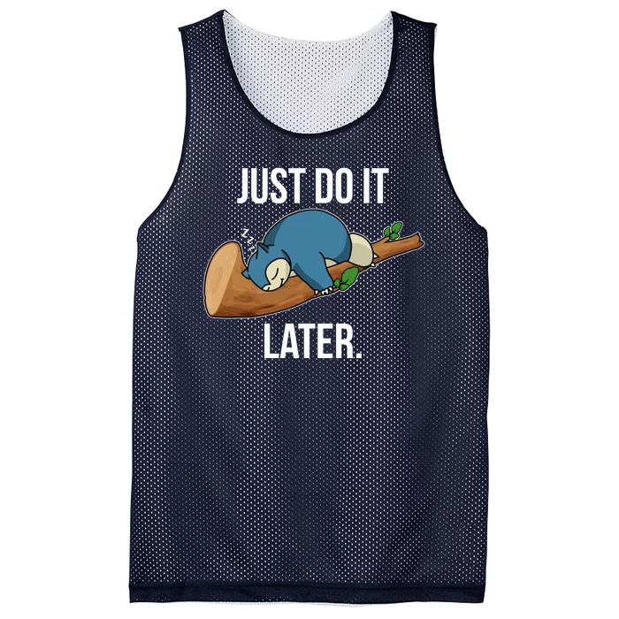 Funny Just Do It Later Mesh Reversible Basketball Jersey Tank