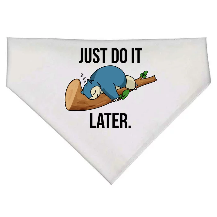 Funny Just Do It Later USA-Made Doggie Bandana