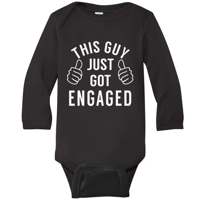 Funny Just Engaged For Engagement Gift Baby Long Sleeve Bodysuit