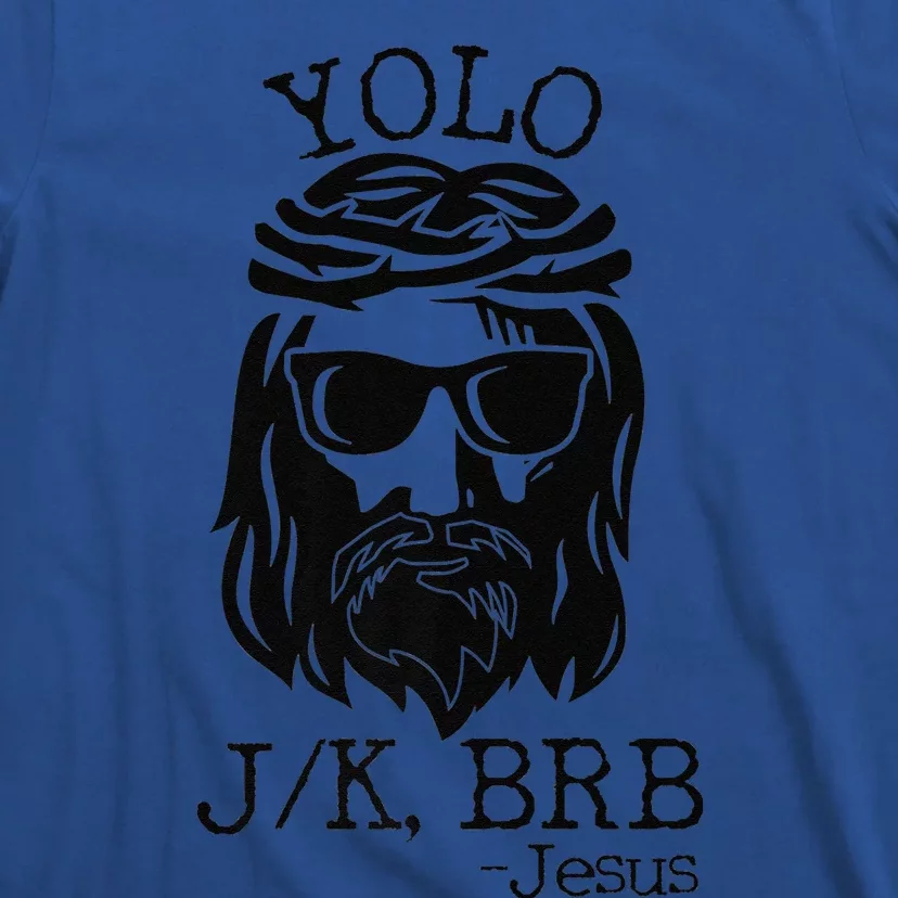 Funny Jesus Easter YOLO JK BRB Texting Premium T-Shirt