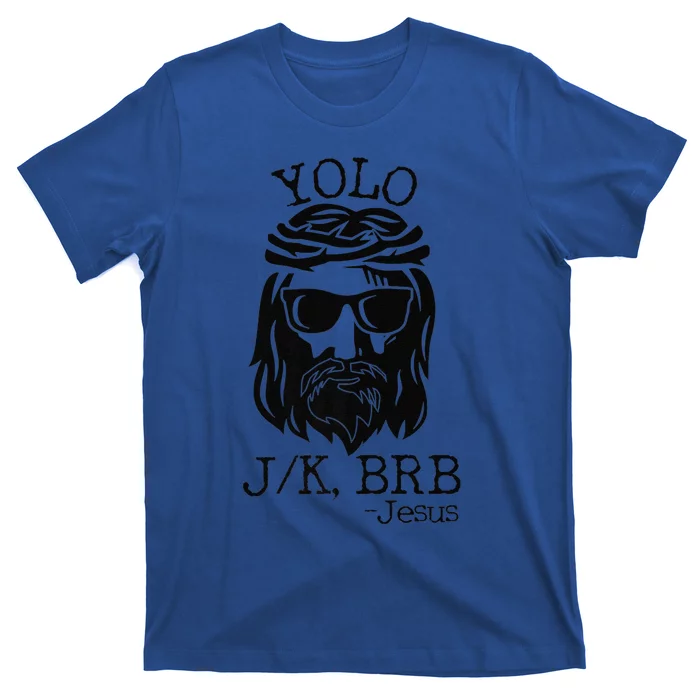 Funny Jesus Easter YOLO JK BRB Texting Premium T-Shirt