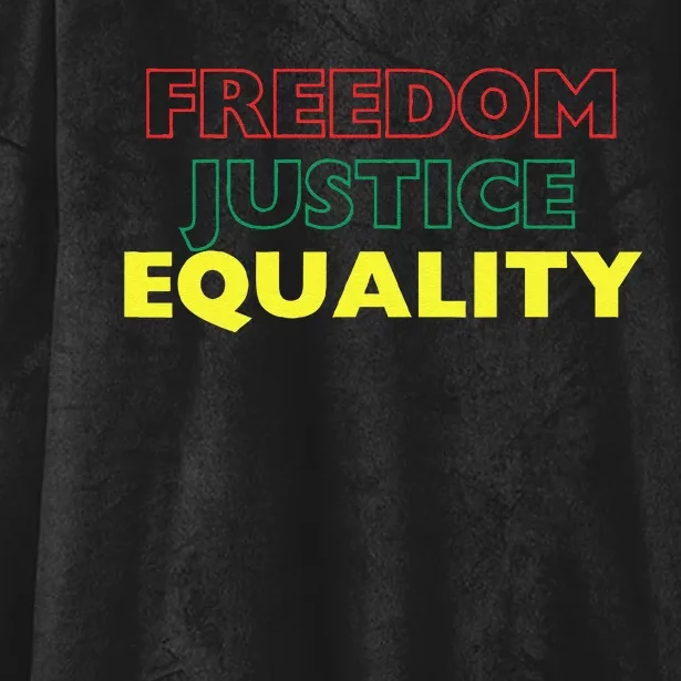 Freedom Justice Equality Hooded Wearable Blanket