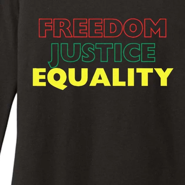 Freedom Justice Equality Womens CVC Long Sleeve Shirt