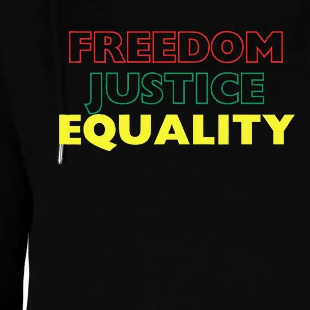 Freedom Justice Equality Womens Funnel Neck Pullover Hood