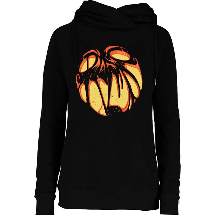 Fierce JackOLantern Womens Funnel Neck Pullover Hood