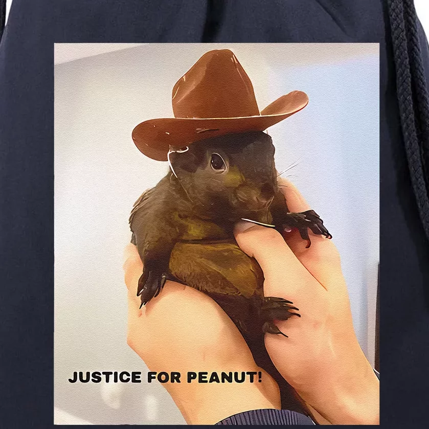 Funny Justice For Peanut Pnut Squirrelpnut Justice Drawstring Bag