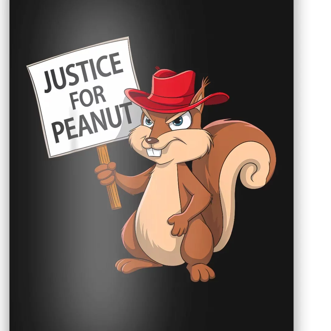 Funny Justice For Peanut Pnut Squirrel Pnut Justice Poster