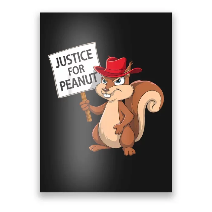 Funny Justice For Peanut Pnut Squirrel Pnut Justice Poster