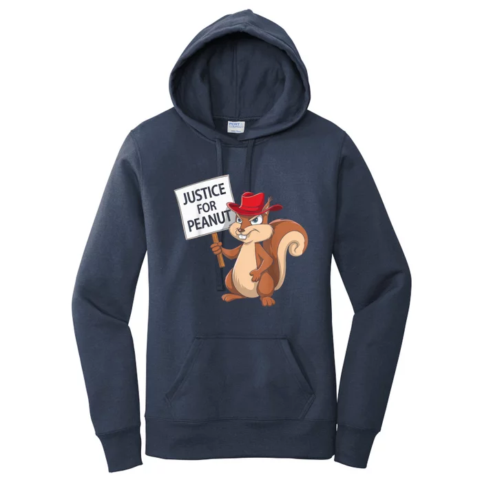 Funny Justice For Peanut Pnut Squirrel Pnut Justice Women's Pullover Hoodie