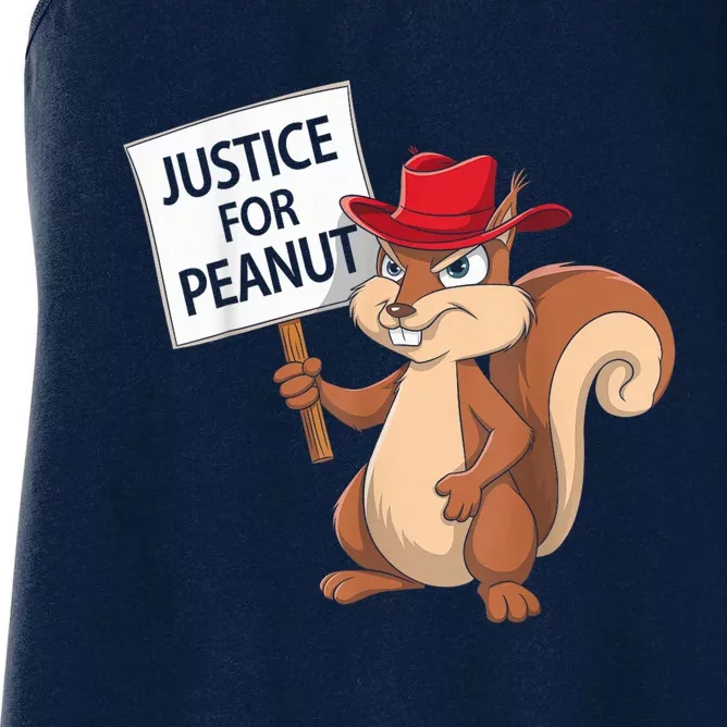 Funny Justice For Peanut Pnut Squirrel Pnut Justice Women's Racerback Tank