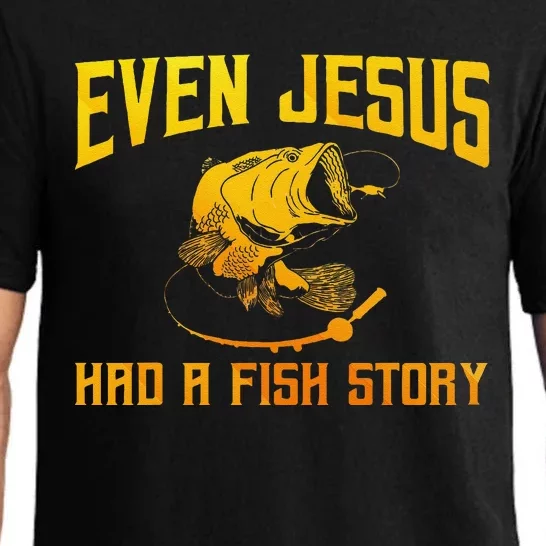 Funny Jesus Fish Art Fisherman Fisher Fishing Pajama Set