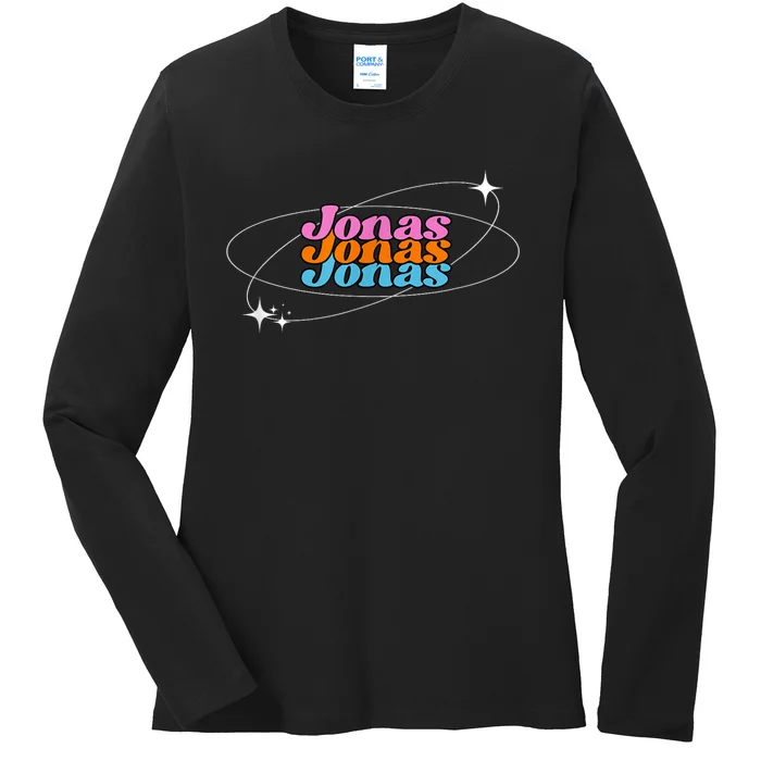 Funny Jonas First Given Name Pride Vintage Ladies Long Sleeve Shirt