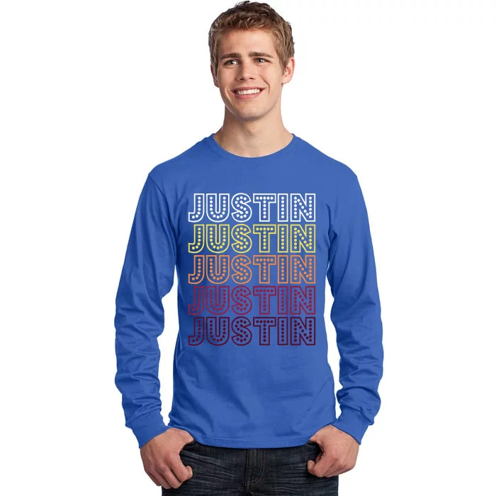 Funny Justin First Name Justin Tall Long Sleeve T-Shirt