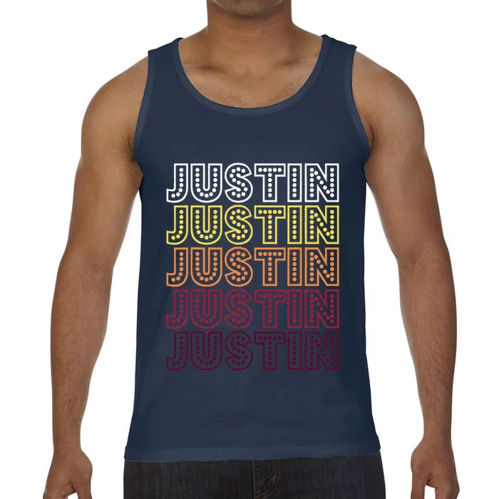 Funny Justin First Name Justin Comfort Colors® Tank Top