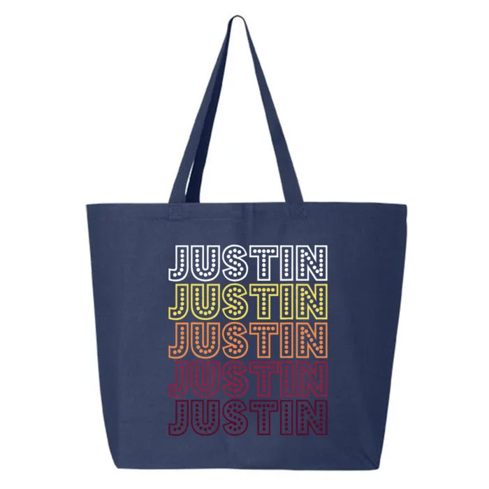 Funny Justin First Name Justin 25L Jumbo Tote