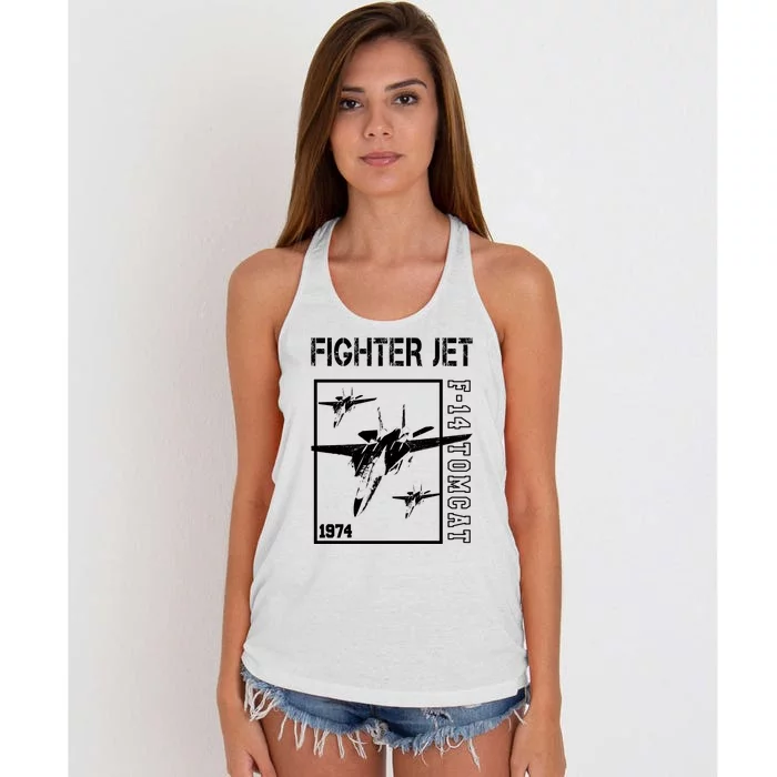 Fighter Jet F14 Tomcat Women's Knotted Racerback Tank