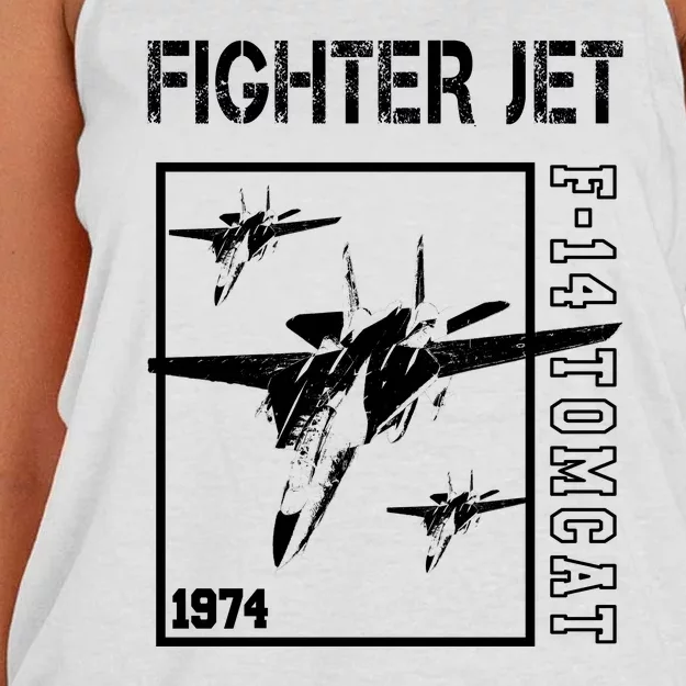 Fighter Jet F14 Tomcat Women's Knotted Racerback Tank