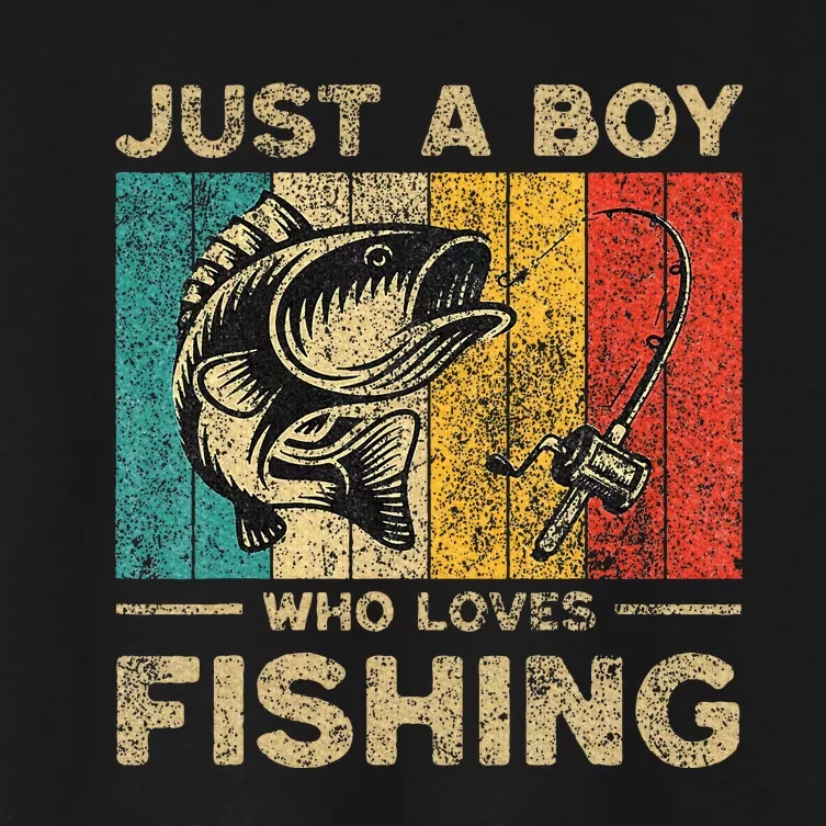 Fishing Jokes Fisherman Bass Fish Women's Crop Top Tee