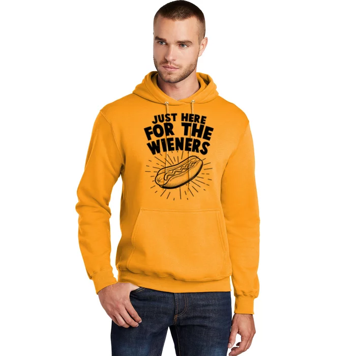 Funny Just Here For The Wieners Hotdog Lover Bbq Hoodie